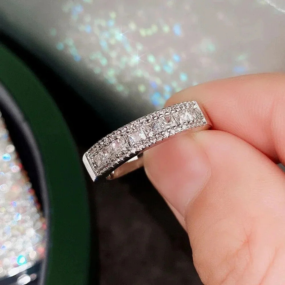 NEW 925 Sterling Silver Diamond Ring Band